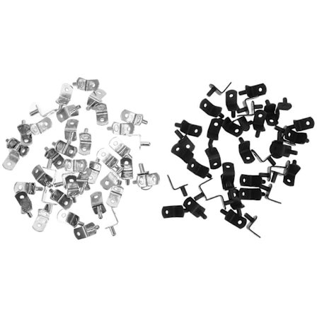 Hyllebærer Møbeltilbehør Utstillingsskap Kaldvalset Stål Hyllefesting 80 stk [D]