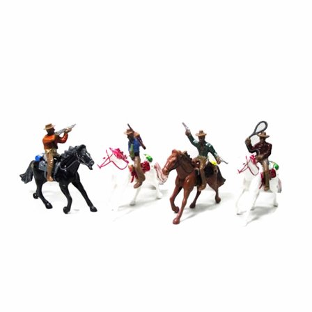 Tiny Western Cowboy-modell malte figurer Barnelekeplast laget for kreativ gif