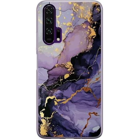 Honor 20 Pro Gennemsigtig cover Lilla Marmor