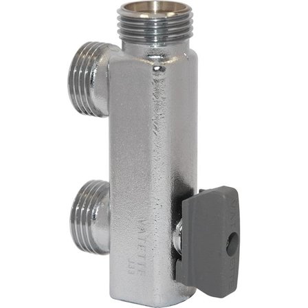 Vatette 1876979 Kylpyhuoneen jakotukki nupilla, c/c 40 mm, kuulaventtiilillä 2-putkinen, Asennus