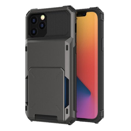 IPhone 13 Pro Max case with card holder - Black