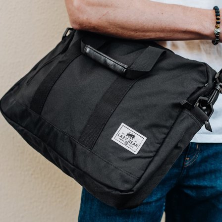 Logan Svart Laptopveske for menn - Skuldervesker