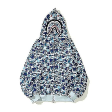 Kideng Herre Hoodie Bape Shark Hoodie 3d-camouflage Haj Hoved Jakke Hættejakke Street Fashion Med Lynlås 3eey01 LGL