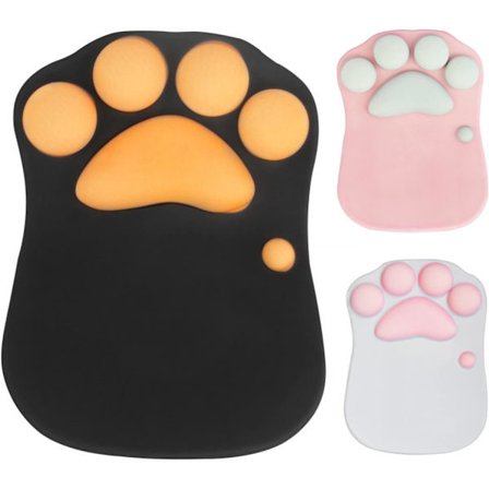 3D Söt Musmatta Dator Anime Mjuk Katt Tass Musmattor Handledsstöd Komfort Silikon Memory Foam Gaming Musmatta