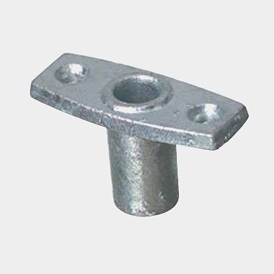 Oarlock mount / oar yoke mount, for drop-in installation, galvanized steel, 51 mm (2"), 1 piece