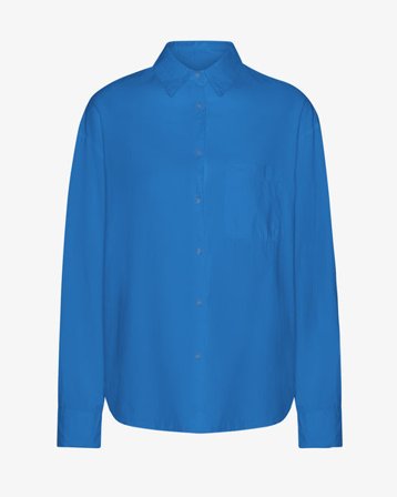 Organic Oversized Shirt - Pacific Blue