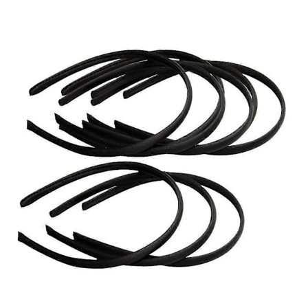 10 Stykker Sateng Ensfarget Hårbøyle Alice Bånd Hårbånd DIY Jenter Skole Kvinner