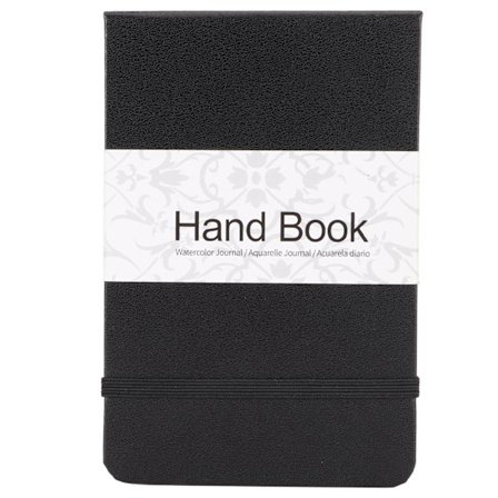 Akvarel Journal 24 Ark Blødningssikker Indsatslomme Akvarelpapir Skitsebog til Udendørs Rejser