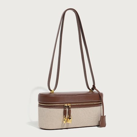 Minimalistisk retro taske til efterår og vinter, patchwork lærreds skuldertaske, moderigtig multifunktionel crossbody taske