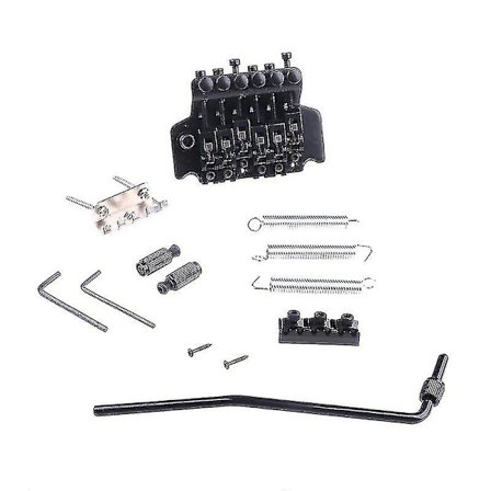 Floyd Rose Dobbeltlåsende Tremolo System Bro For Elektrisk Gitar Deler Svart