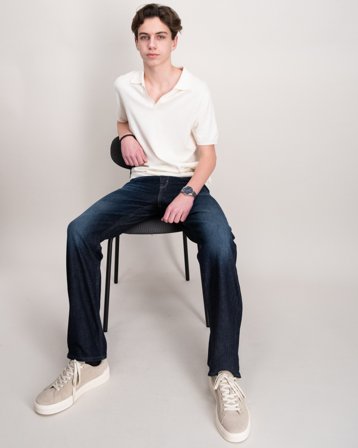 RYVLS Relaxed Knitted Piqué Biały Swetry Chłopiec - Kids Brand Store