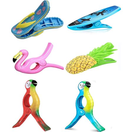 6 st stora strandhandduksklippor Strandhandduksklippor för solstolar Solstolar Semester Poolstolar Nyhet Solstol Strandklippor