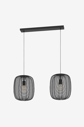 EGLO - Kattojousi Rinroe With 2 Lamps - Musta - Riippuvalaisimet - - Homeroom