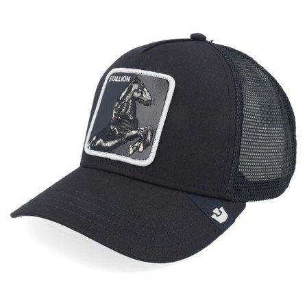 Goorin - Svart trucker Keps - Stallion Void Black A-Frame Trucker @ Hatstore