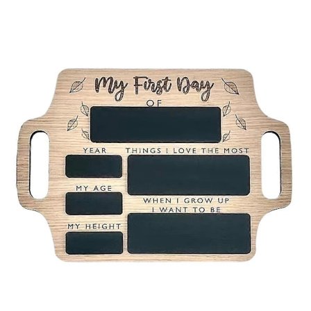 First Day of School Sign - Reusable Memory Board with Handle Starts School Daycare Preschool