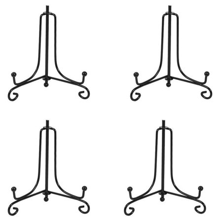 (4 kpl) Rautainen esittelyteline, musta rauta easel-lautasen valokuvateline, valokuvanäyttö Fra