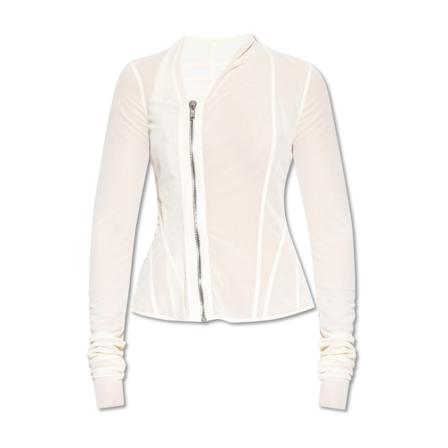 Rick Owens, Princess semi-sheer top Beige, Dames, Maat:S