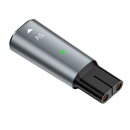 USB Type C-plugg til 2-pinners strømadaptere USB C hunn til 2-pinners hunn-omformere for barbermaskinlading