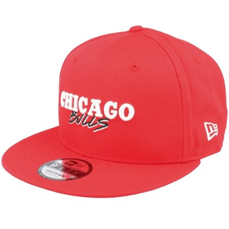 New Era - NBA Red snapback Czapka Z Daszkiem - Chicago Bulls Script Team 9FIFTY Red Snapback @ Hatstore