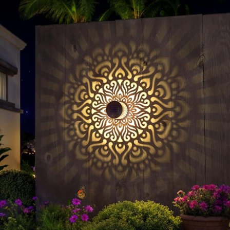 1/2/4-pakning Solcellebelysning LED Hagebelysning Utendørs Vegglamper Dekor for Gjerde og Terrasse