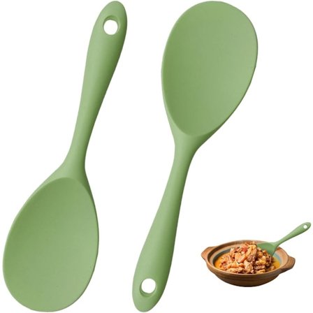 Risske, 2 stk. silikone serveringsskeer, non-stick risske, silikone madlavningsske til kartoffelmos, risske, til ris, riskoger