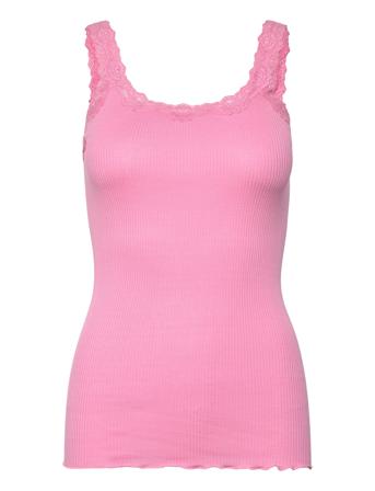 Silk Top W/ Lace Pink Rosemunde