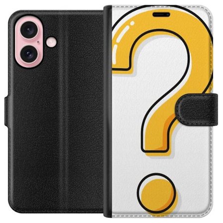 Kompatibel Tegnebogsetui til Apple iPhone 16 Spørgsmålstegn