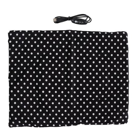 Värmedyna Tvättbar Hopfällbar 3 temperaturjusterbar USB-laddningsuppvärmd dyna för katthund White Dot