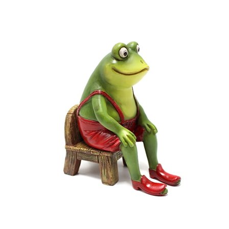 Istuva sammakko -patsas, luova hartsikoriste, puutarhakoriste, toimistokoriste, lahja, auton koriste