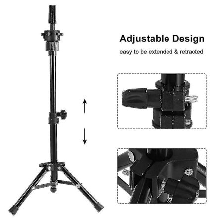 60cm Justerbar Parykhoved Stativ Hårstyling Dukke Stativ Træningsstativ