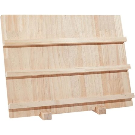 Örhängesställ i trä, 3 lager Smyckes Örhängesställ Trä Örhängeskorthållare Ställ, 40x14,1x30cm