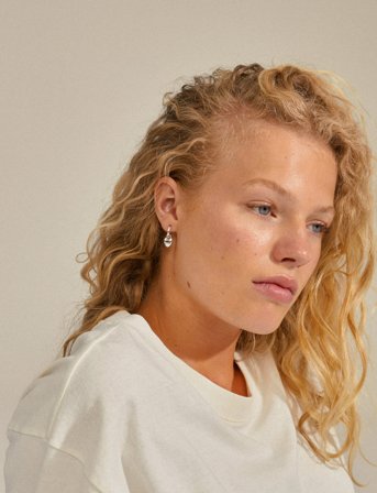 Pilgrim Sophia Heart Hoops Silver-Plated - Silver - ONE SIZE