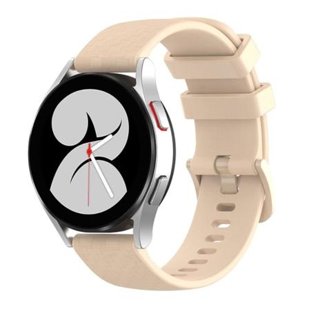 Hiilikuitukuvioinen silikoninen kellohihna Samsungin kellolle - Beige Brown