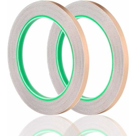 2 ruller kobbertape, 20m x 6mm anti-snegle kobbertape dobbelt ledende kobberklæbende tape, dekorativ kobberfolie klæbebånd til farvet glas
