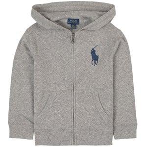 Kids - Ralph Lauren Andover Heather Branded Zip-up Hoodie 4 Years - Jumpers and knitwear - 4 years - Grey