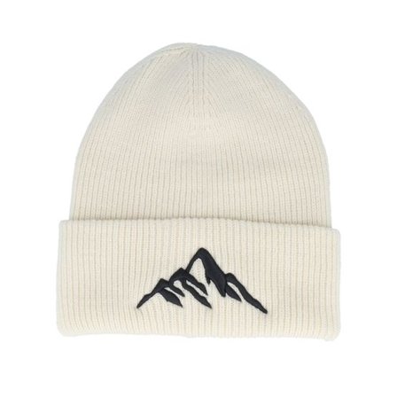 Wild Spirit - Vit cuff Beanie - Mountain 3d Vanilla Soft Deep Cuff @ Hatstore