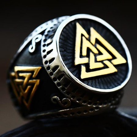 Ring - Norse Mythology - Valknut - Stainless steel - High quality