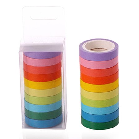 10 st/lot Macarons Maskering Washi Tejp Set DIY Craft Decor Scrapbooking Tejp för