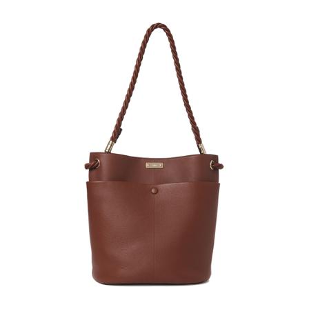 Chloé, Medium Key Bucket Bag Bruin, Dames, Maat:ONE Size,leer