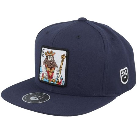 Bearded Man - Blå snapback Keps - King Of Beards Navy Snapback @ Hatstore