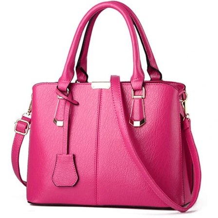 Dam Satchel Handväska Tote Handväska Topphandtag Axelväskor och Plånbok Rosa