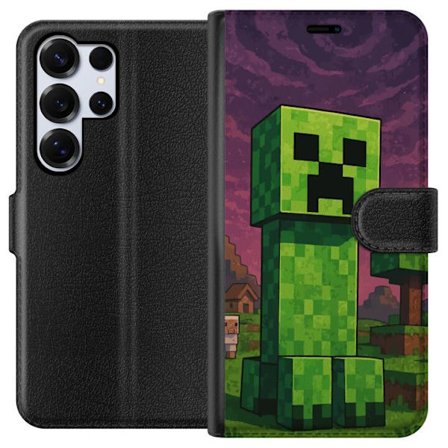 Yhteensopiva Lompakkokotelo Samsung Galaxy S25 Ultra Romanttinen ramadan-kuvaus kukilla, lyhdyillä, tähdillä ja puolikuun muodossa pehmeissä paste