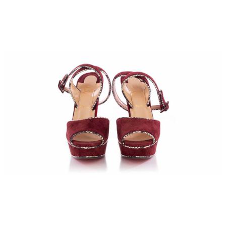 Christian Louboutin Pre-owned Loulou Dance Platform Ankle Strap Sandaler Rød, Dame Vintage Sko, Størrelse: 38 EU