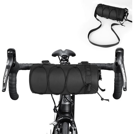 Cykelstyrväska Cykelfrontväska Axelväska Förvaringsväska med Axelrem för Landsvägscykel Mountainbike Cykling Resor
