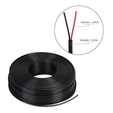 2-benede 2-farvede LED-strips ledning til DC fleksibel ledningsforlængerledning 18/20/22AWG