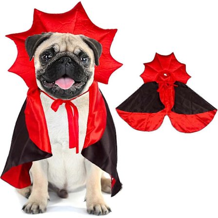 Halloween Hundekostume Hunde Vampyr Djævel Kostume Hunde Halloween Kappe Rød Sort Halloween Kostumer Til Små Mellemstore Hunde