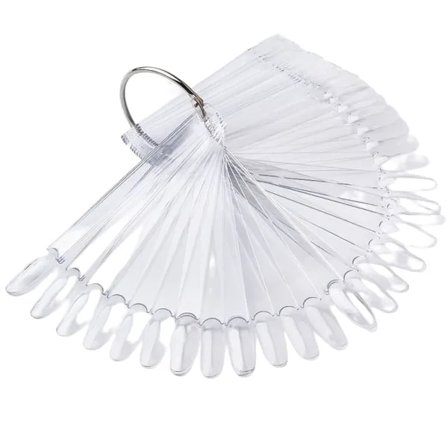 Display tips / display til neglelakprøver 50 tips Transpare Transparent