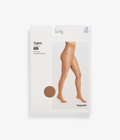 Kappahl | 20 den strømpebukse shiny Lysebrun L | Lysebrun