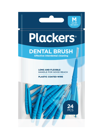 Plackers Dental Brush Mellomromsbørste M, 0,6 mm, 24 stk.