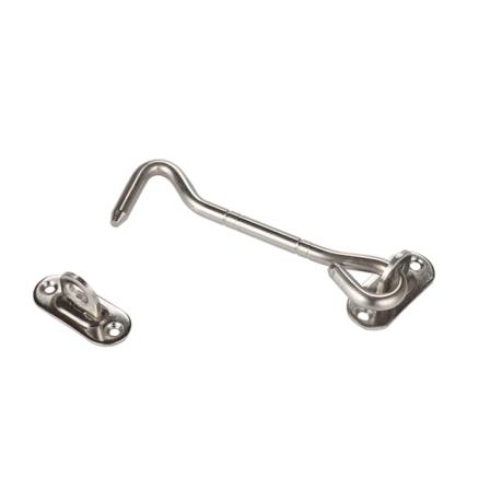 2 sett rustfritt stål vinduslås låvevinduslås låvedør vindusøye lukkerdører hvit roterende rustfritt stål, M